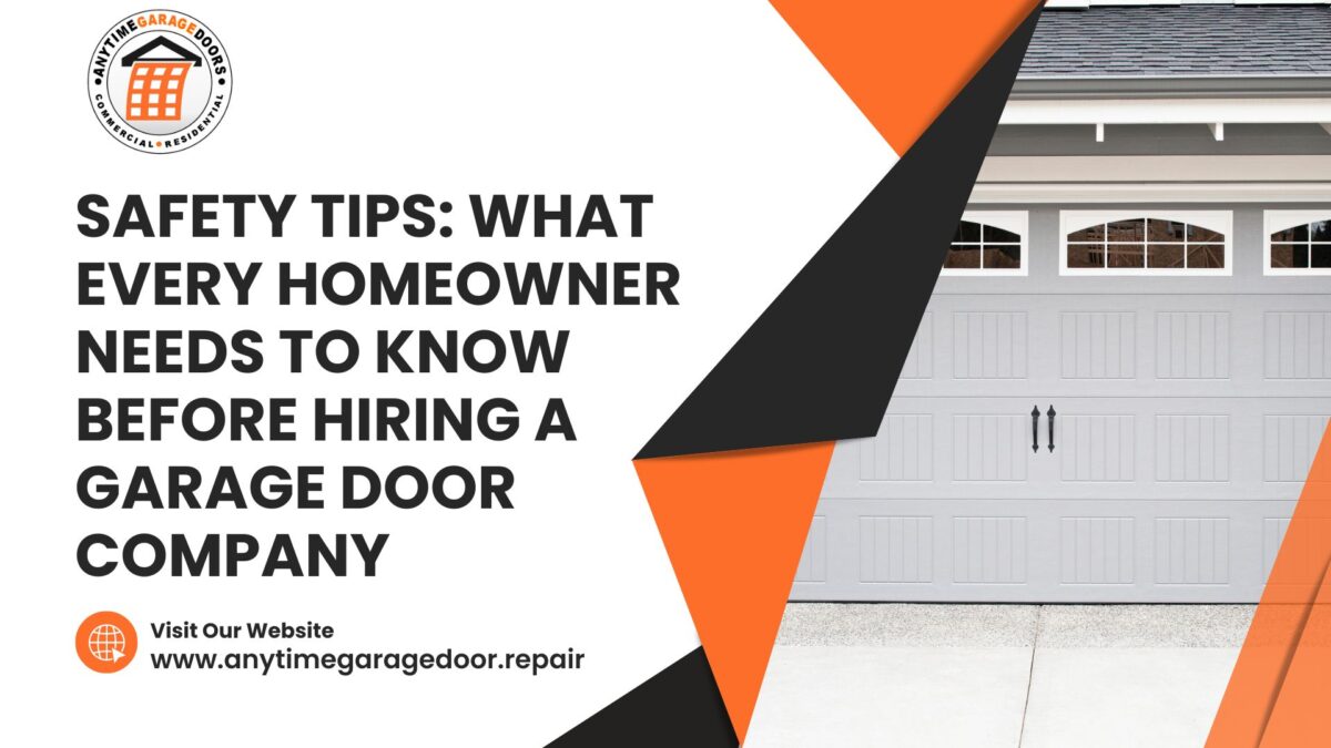 Tips For Hiring Garage Door Company